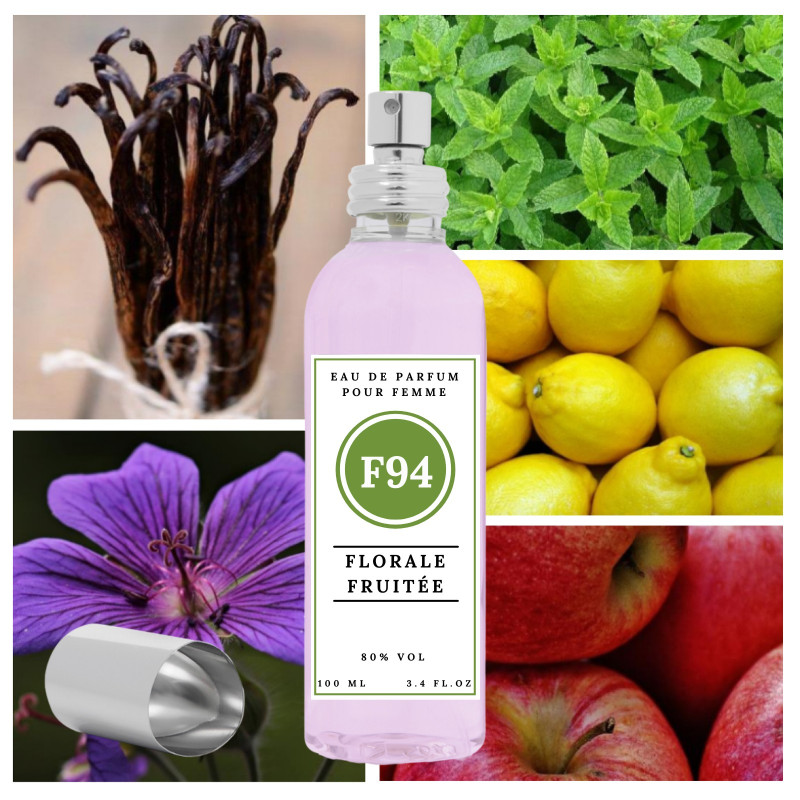 "F94 Florale Fruitée" une alternative à "Trésor Midnight Rose®" de Lancôme